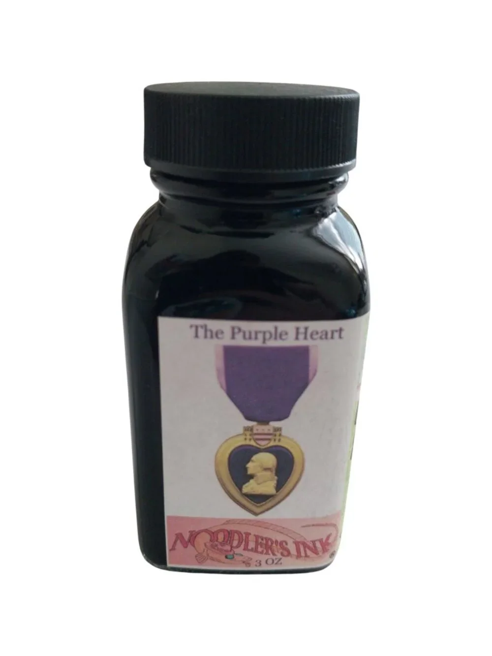 Noodler's Purple Heart Fountain Pen Ink 3 Oz Glass Bottle Like New Purple Ink